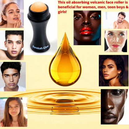 Barakah Glow™ Volcanic Stone Oil-Absorbing Face Roller