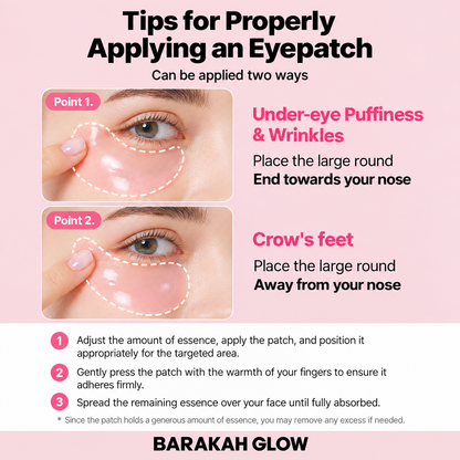 Barakah Glow™ Peptide Hydrogel Eye Patches (pink)