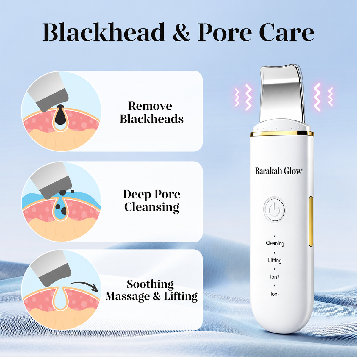 Barakah Glow™ Ultrasonic Skin Scrubber