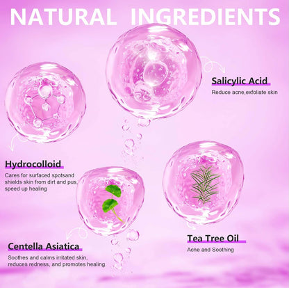 Barakah Glow™ Star and Heart Hydrocolloid Pimple Patches