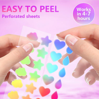 Barakah Glow™ Star and Heart Hydrocolloid Pimple Patches