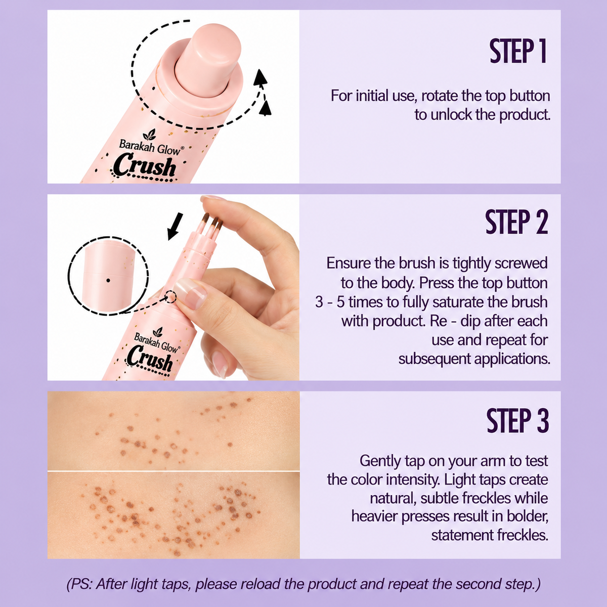 Barakah Glow™ Waterproof Faux Freckle Stamp
