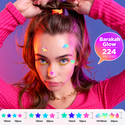 Barakah Glow™ Star and Heart Hydrocolloid Pimple Patches