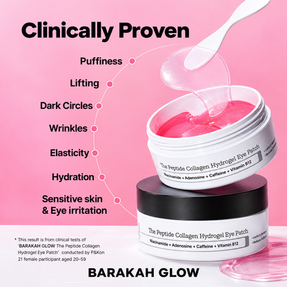 Barakah Glow™ Peptide Hydrogel Eye Patches (pink)