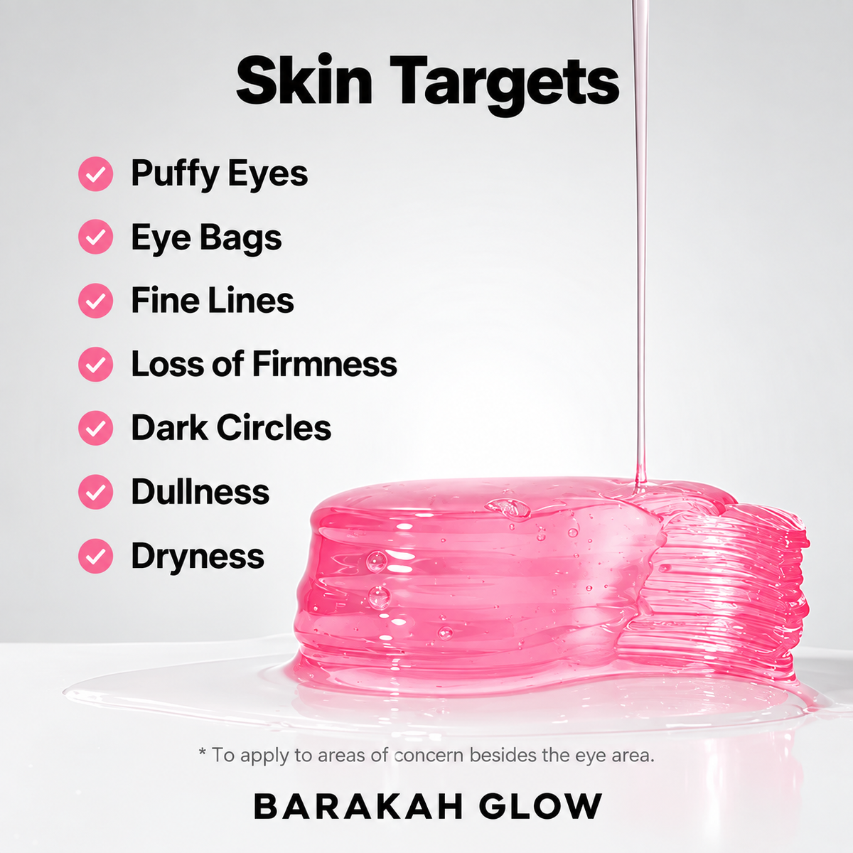 Barakah Glow™ Peptide Hydrogel Eye Patches (pink)